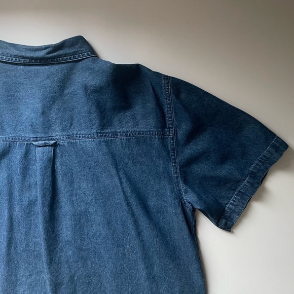 Vintage Bobbie Brooks Denim Short Sleeve - Embroidered Flowers - Size Large - Picture 9 of 14